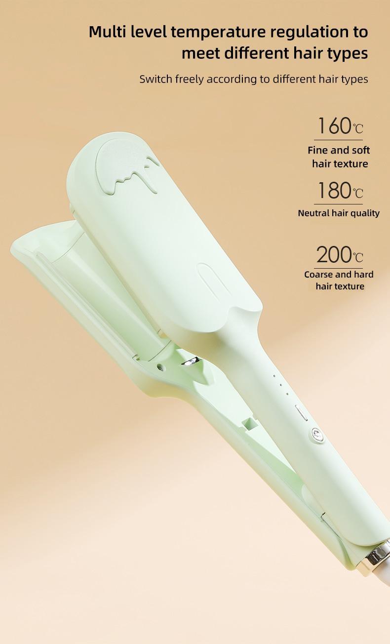 PretiHom Beach Wave Crimper Hair Stick 32mm Fluffy Big Wave Ripple Comfort Curling Irons Wavy Daily Use No Hair Damage Easy Application