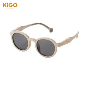 KiGO Kids Polarized Sunglasses 3-6 Years TR90 Frame TPEE Soft-Touch UV400 Protection Beach Travel Outdoor Accessories Pool Party Favors, Goody Bags for kids Birthday Unbreakable Design Summer Casual