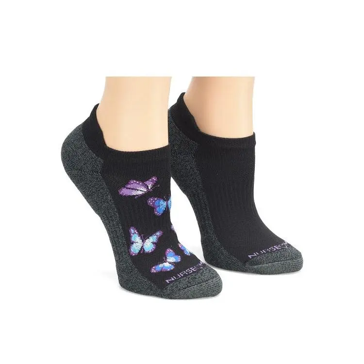 Nurse Mates Compression Anklet Socks 2-Pack | 15 mmHg, Arch Cushion, Antimicrobial