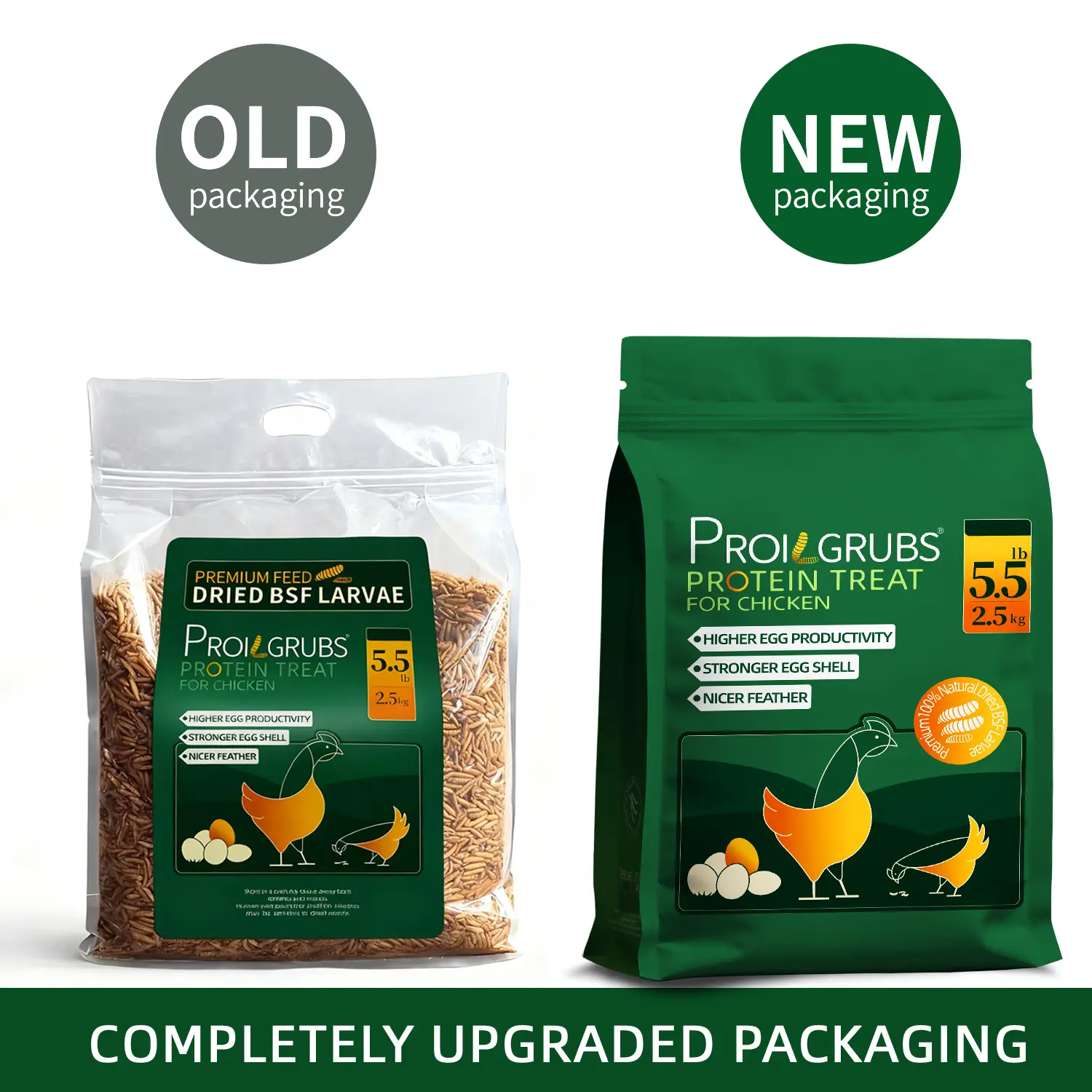 PROILGRUBS 5.5LBS Dried Black Soldier Fly Larvae Treats for Chickens & Hens,Birds, Protein-Rich Mealworms Natural Dry Food for Animal Feeding Non-GMO #sohochic #tiktokshopbacktoschool #glowup