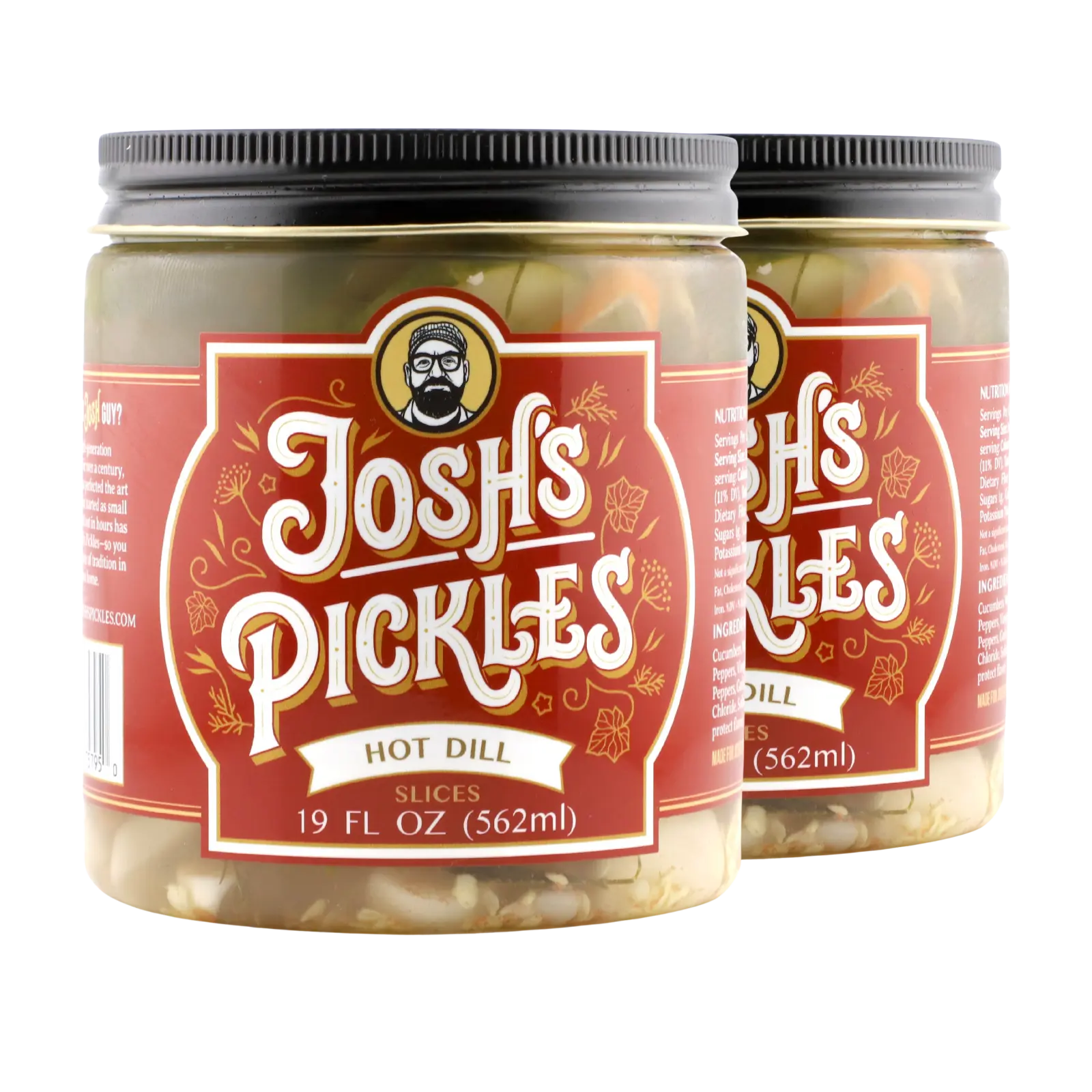 2 Pack - Hot Dill Pickle Slices 19 fl oz | ships on ice Mon-Wed