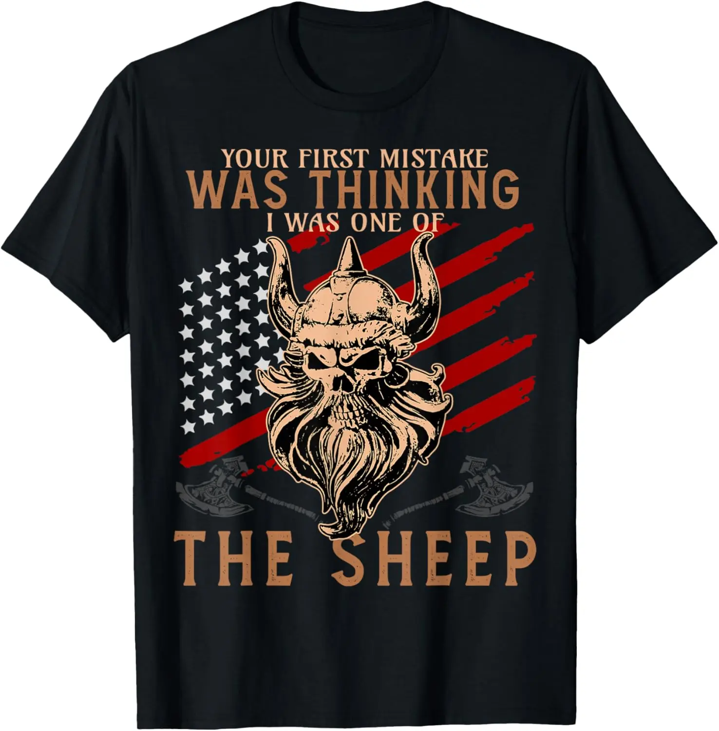 Cotton Graphic Tees Streetwear Gifts Viking T-Shirt