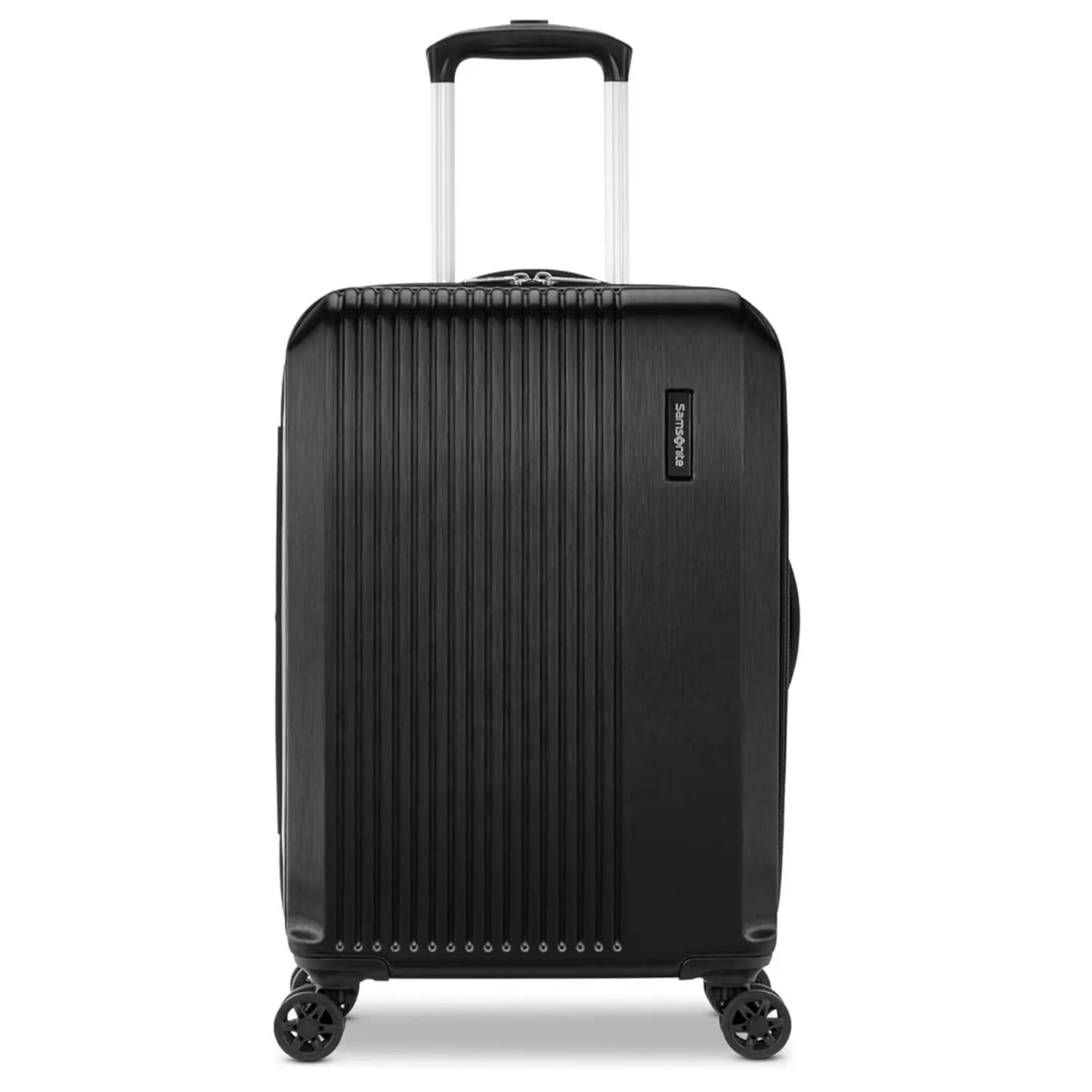 Samsonite Alliance SE Luggage with Wheels, Spinner Luggage, Push Button, Adjustable Rolling Carry On Spinner Suitcase, Built-In Organizer - Bass Black, Adjustable Rolling Carry-On Luggage