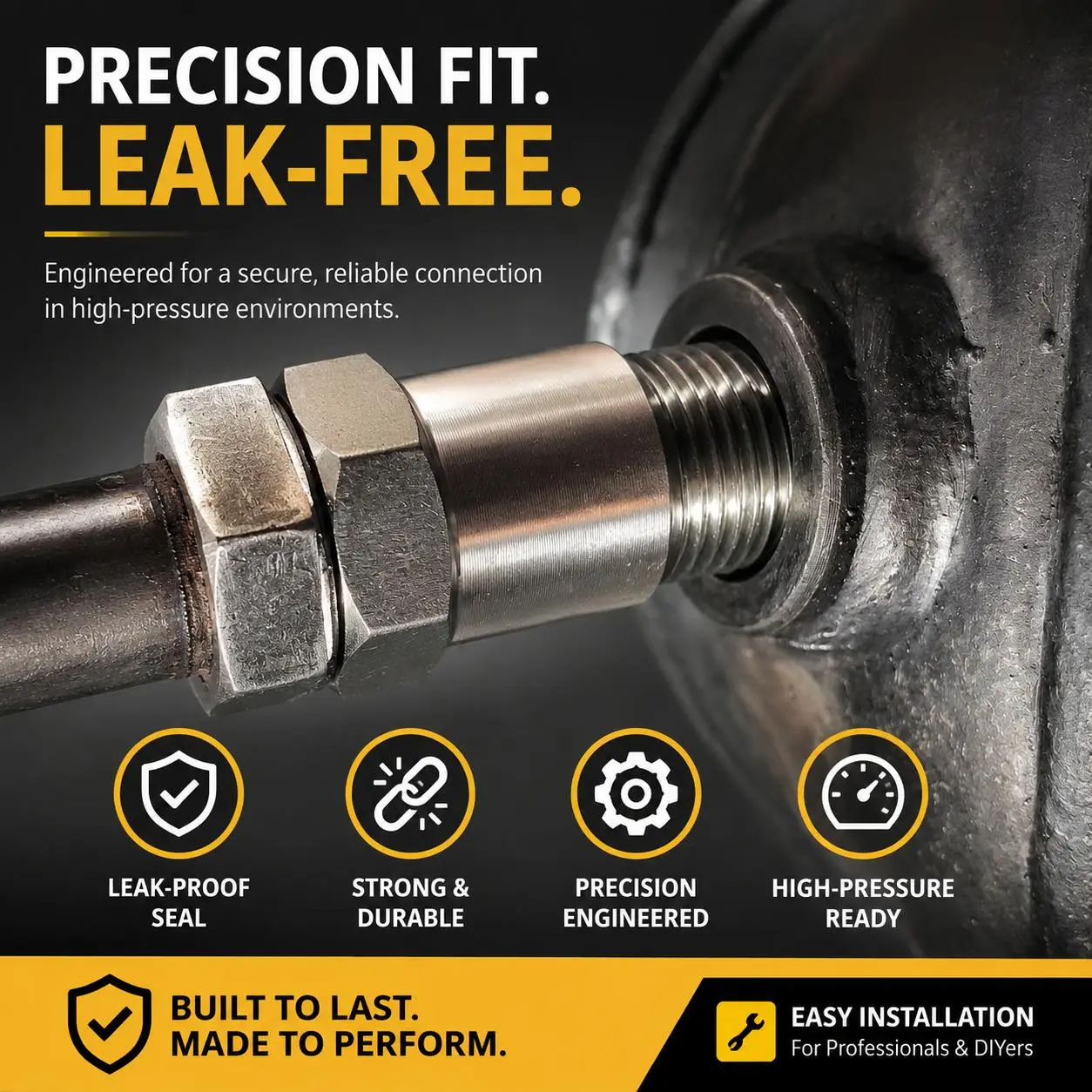 Industrial-Grade Stainless Steel Threaded Pipe Connector