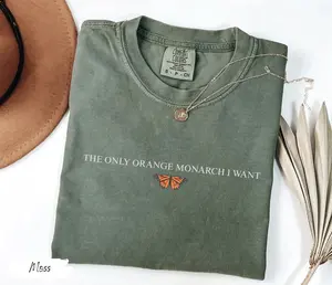 Comfort Colors The Only Orange Monarch I Want TShirt, Funny Political Butterfly Graphic Tee, No Kings In America Shirt, Womens Rights Tee Shirt, Political Shirt, Democrat Shirt, Anti-Trump Shirt