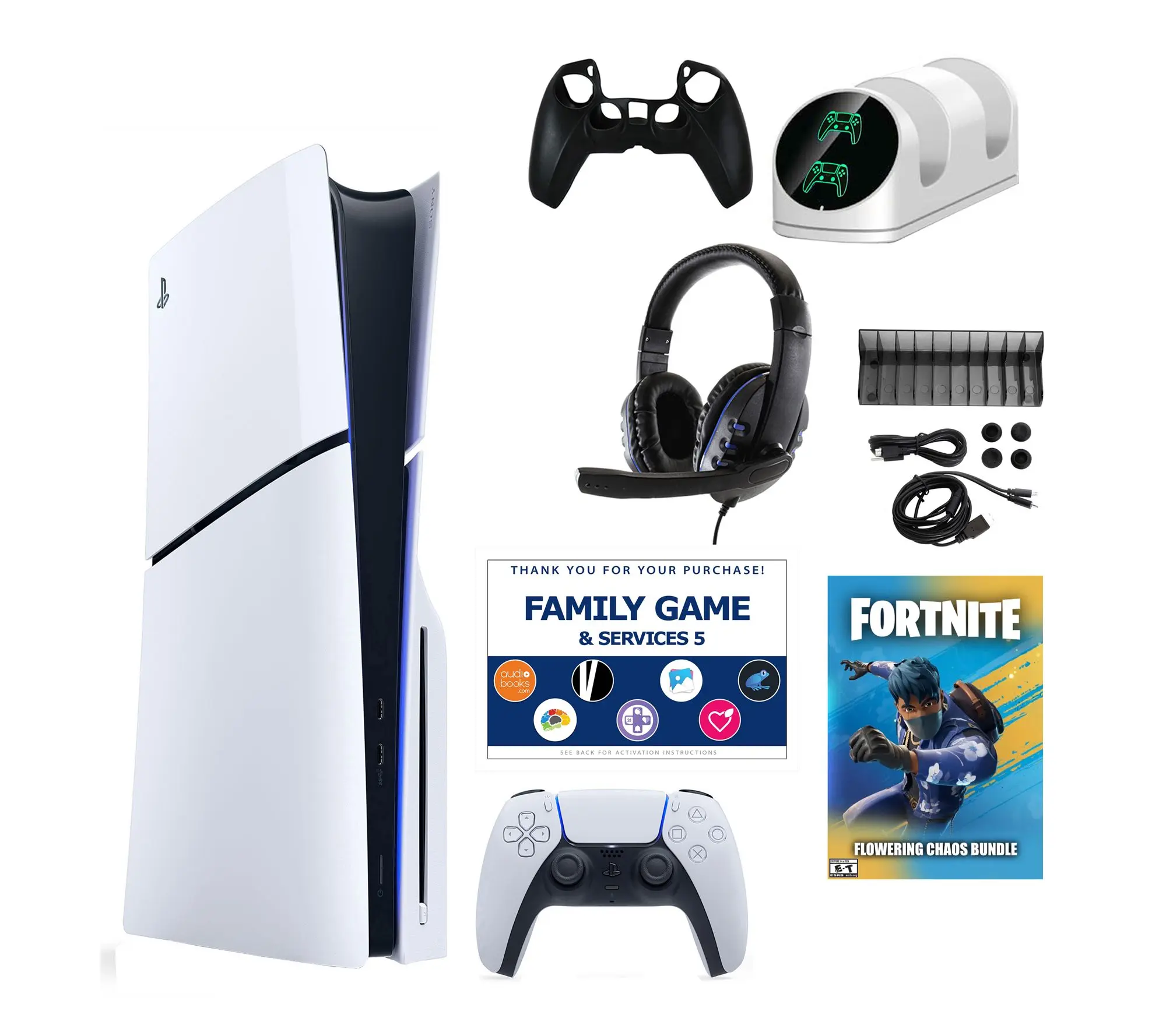 PS5 Slim Chaos with SpiderMan 2, Accessories Kit & Voucher