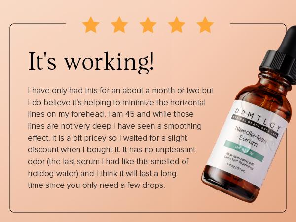 DRMTLGY Needle-less Serum 1oz with Peptides and Hyaluronic Acid Gentle Skincare