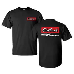 180g[100%cotton]Edelbrock Intake Manifold Performance Racing Shirt, Classic Edelbrock Engine Parts Motorsport Graphic Tee, Perfect for Muscle Car Fans, Mechanics & Performance Car Enthusiasts, Great for Car Shows, Garage Work & Race Day Events