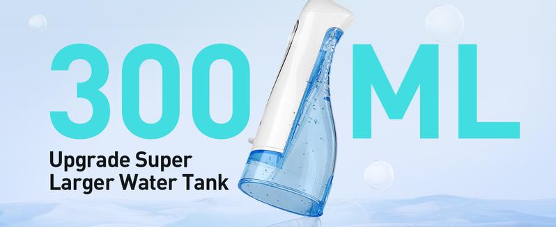 COSLUS CX20 Water Flosser Teeth Pick: with Lightweight Handle,HandlePortable Cordless Oral Irrigator,Includes Five Nozzle（Tongue Cleaner),Rechargeable Travel Irrigation Cleaner IPX7 Waterproof Electric Flossing Machine for Teeth Cleaning,White