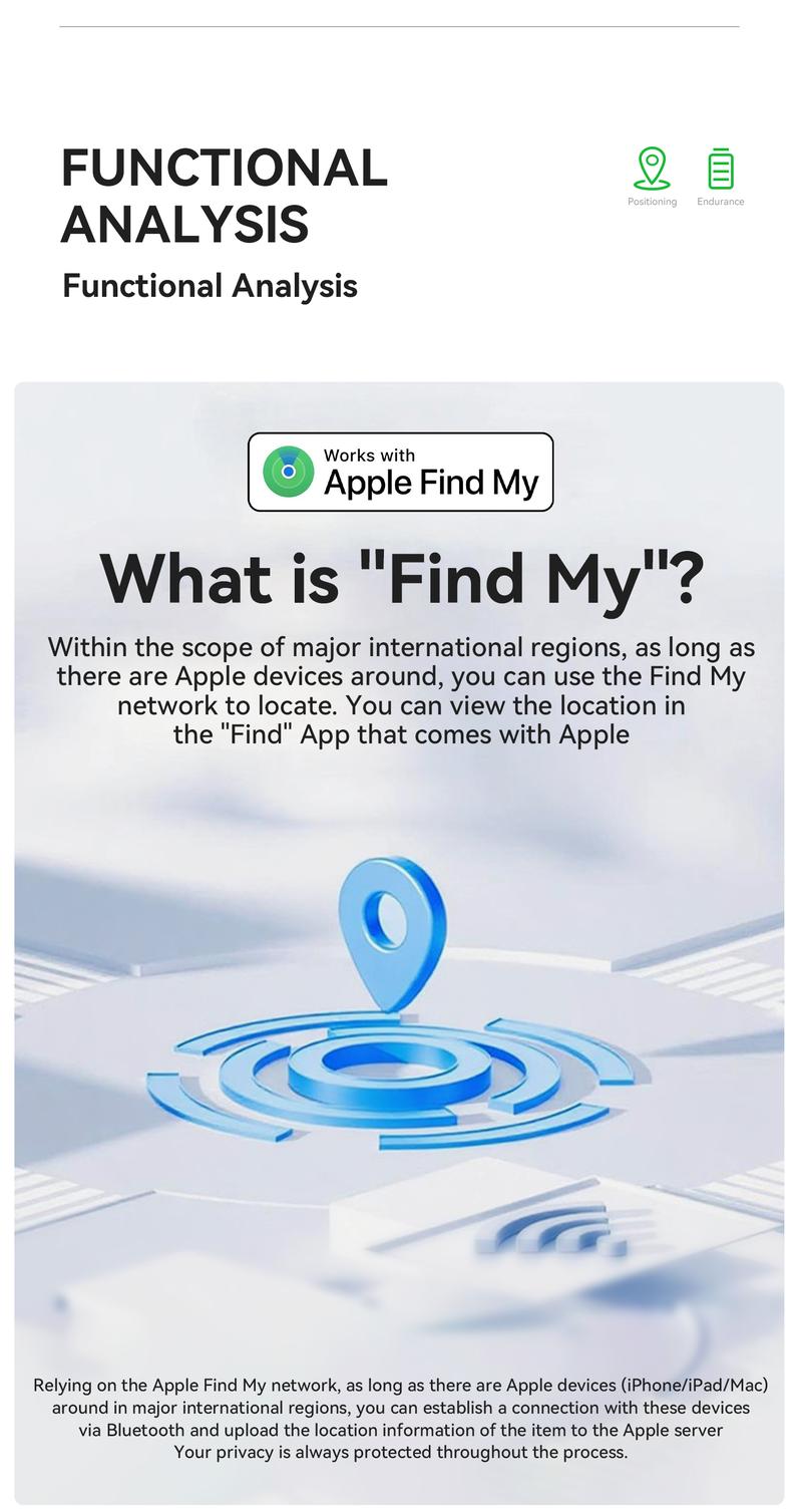 ROCKBROS Anti-lost Tag Smart Bluetooth Item Compatible with Apple Offcial Chip (for iOS Only), Anti-lost Locator for Bike Key Wallet Luggage Passport with Alarm& Left-Behind Remind Slim Bluetooth Tracker