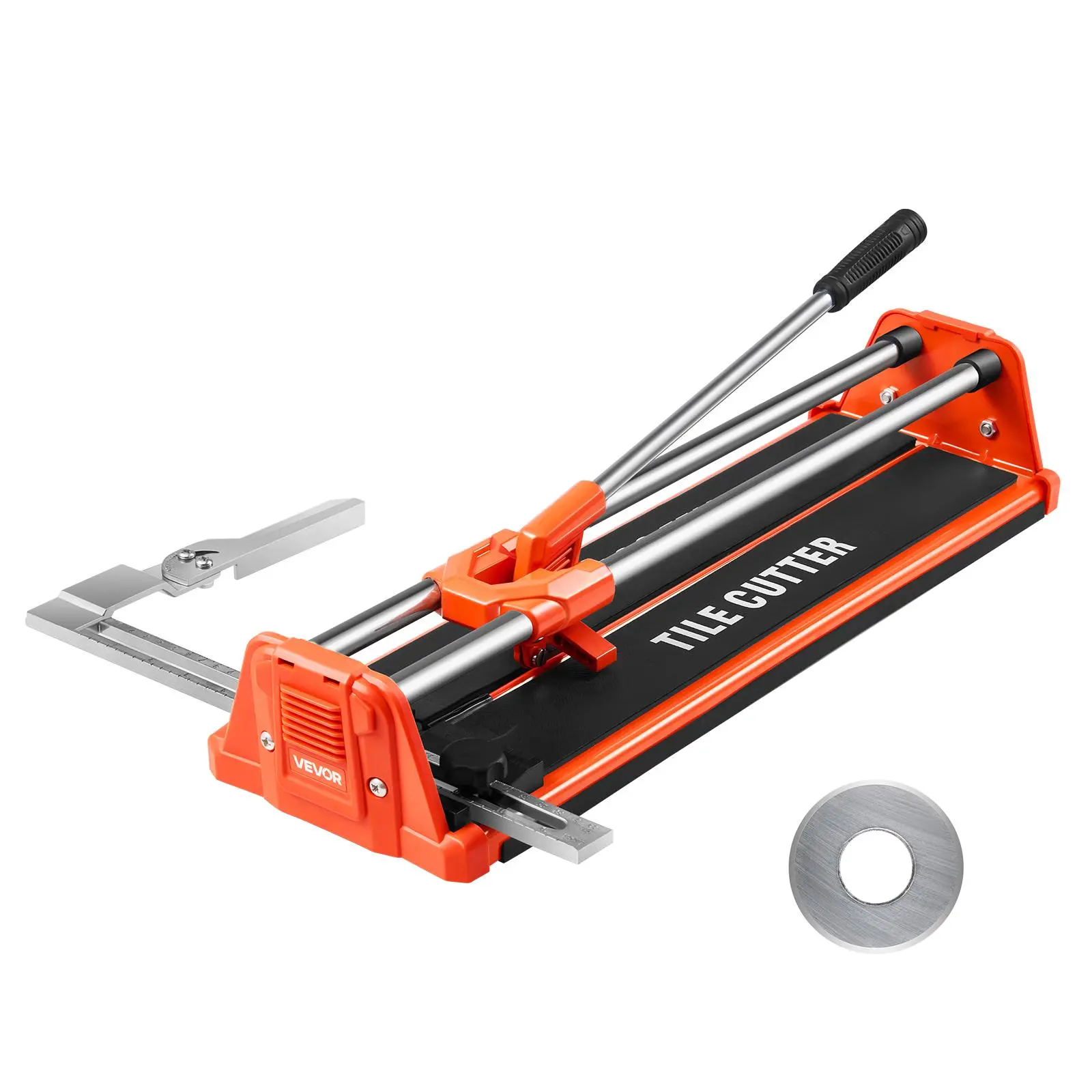 【FathersDayGift】VEVOR 17-Inch Manual Tile Cutter for Wall & Polished Tiles,  ,Double Rails for Precise Cutting, Tungsten Carbide Wheel,Non-Slip Handle,Anti-Displacement Pressure Rod,Precise Cuts for Pros & Beginners
