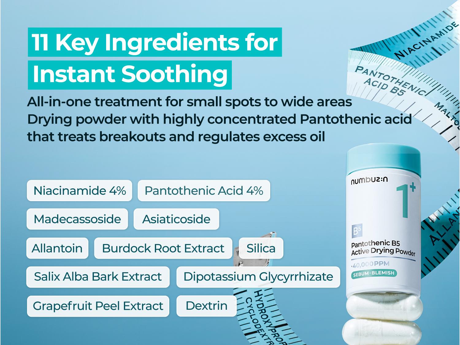 [numbuzin official shop] No.1 Powder | Pantothenic B5 Active Drying Powder | 0.24 oz.