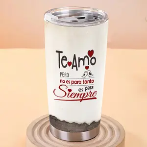 [BNB Gift] 20oz/30oz Stainless Steel "Te Amo" Spanish Love Quote Tumbler, Romantic Relationship Gift for Boyfriend Girlfriend Husband Wife, Anniversary Valentine Birthday Gift Idea, Insulated Coffee Travel Mug Cup for Daily Use, Romantic Relationship Gift