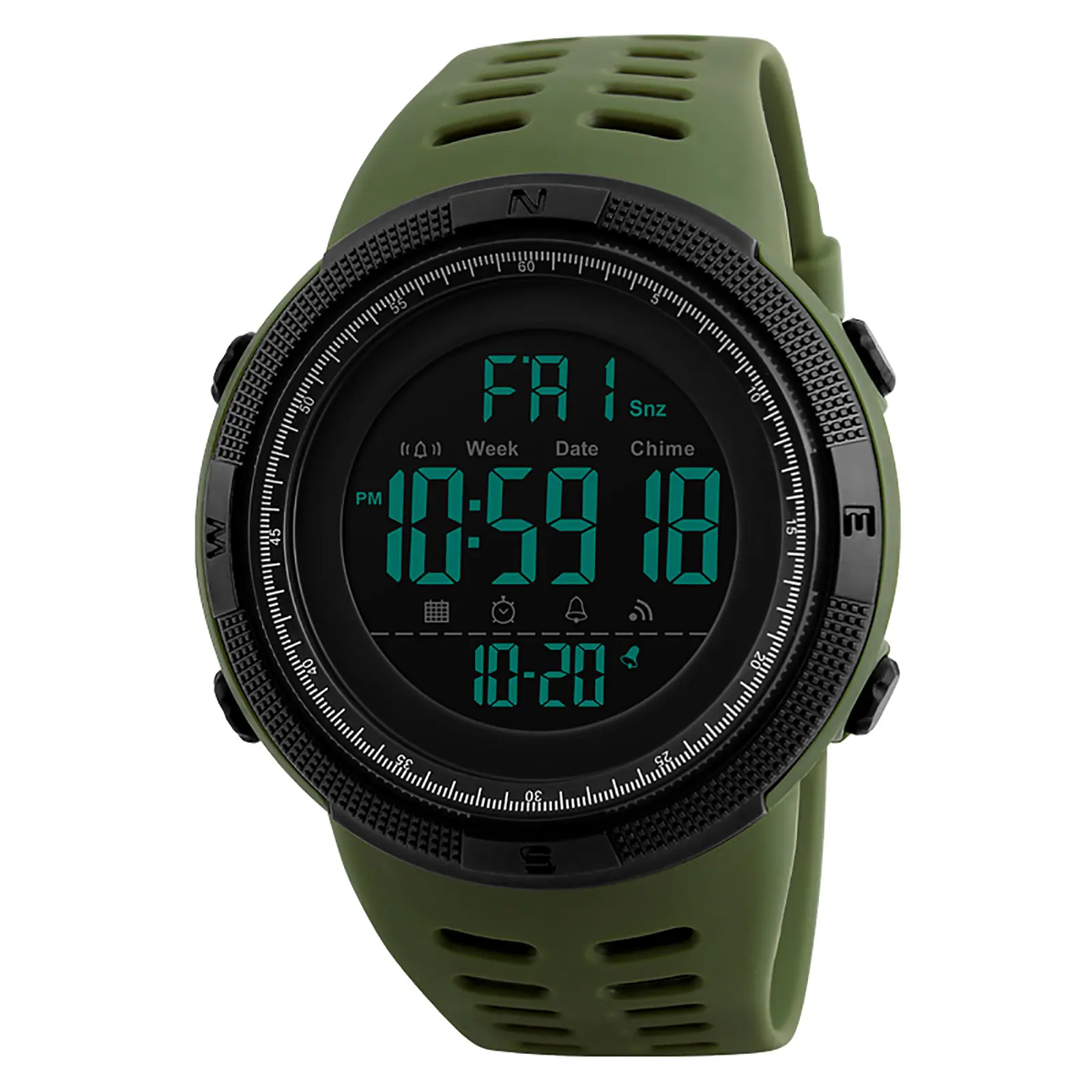 OIDEA Men's Digital Sport Watch with Durable Silicone Band - 5ATM Luminous Waterproof and Shockproof Wristwatch, Cool Gifts for Guys, Durable Watch, Luminous Waterproof Watch