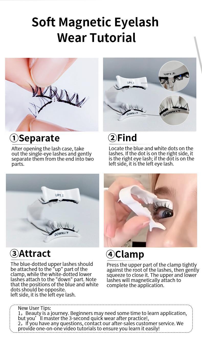 Mosty Soft Magnetic Eyelashes All-in-One Box-Reusable,Glue-Free, Waterproof, Lightweight, Natural Look, Long-Lasting False Lashes | Perfect TikTokShop Black Friday &Christmas Gift