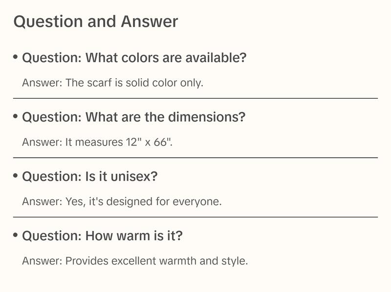 Unisex Solid Color Acrylic Scarves