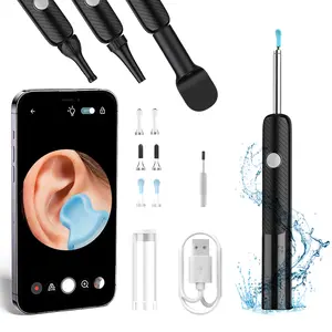 Wax Removal Kit Ear Cleaner with Camera Ear Scope Tweezers Visual Otoscope for Ear Nose Throat Examination Tool Family Use
