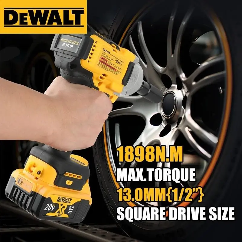 DEWALT DCF900 20V Brushless Cordless Impact Wrench - 1/2 in Hog Ring Anvil, High-Torque Hand Tool with Battery for Tools & Hardware, DIY Projects versatile