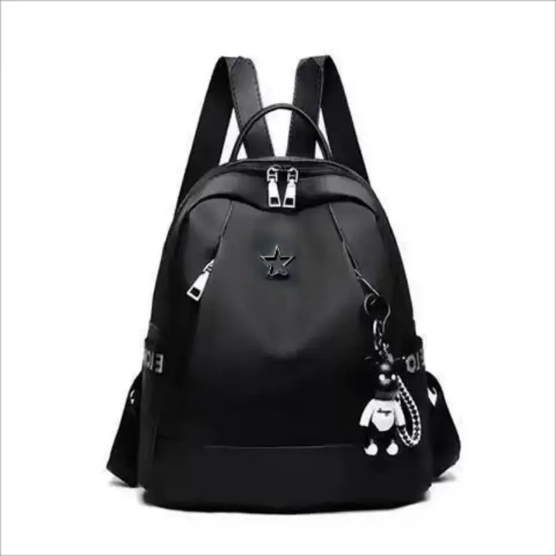 Black Five Star+Bear Pendant