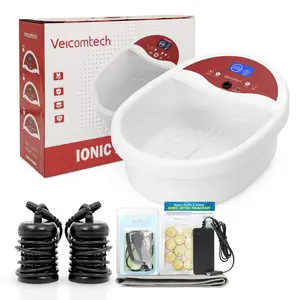 2026 Newest Ionic Foot Detox Machine, Ionic Foot Spa Kit with 10 Ginger Tablets, 2 Arrays & 25 Disposable Tub Liners for Portable Detox Spa Machine Salon & Home Use,gift choice