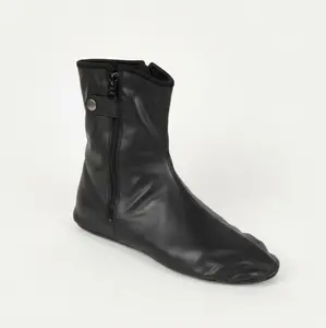 Genuine Leather Khuffayn   Modern Zippered Indoor Socks for Men & Women