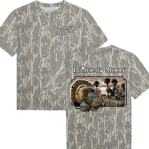 Gobblers Challenge Short Sleeve T-Shirt in Washed Camo,  Vintage Camo Gift for Men & Women
