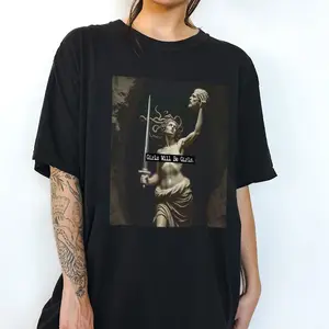 Cotton Short Sleeve T-Shirt Girls Will Be Girls Funny T-Shirts, Medusа With The Hеad of Persеus Girl Power Shirts, Graphic Tee Cotton Shirts Comfort Fabric