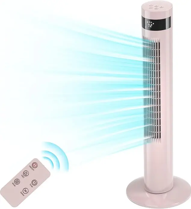 【NOT AC】ZAFRO Tower Fan Portable Electric Oscillating Fan-36 inch Bladeless Fan Cooling Standing Fan Multifunctional Cooling Fan