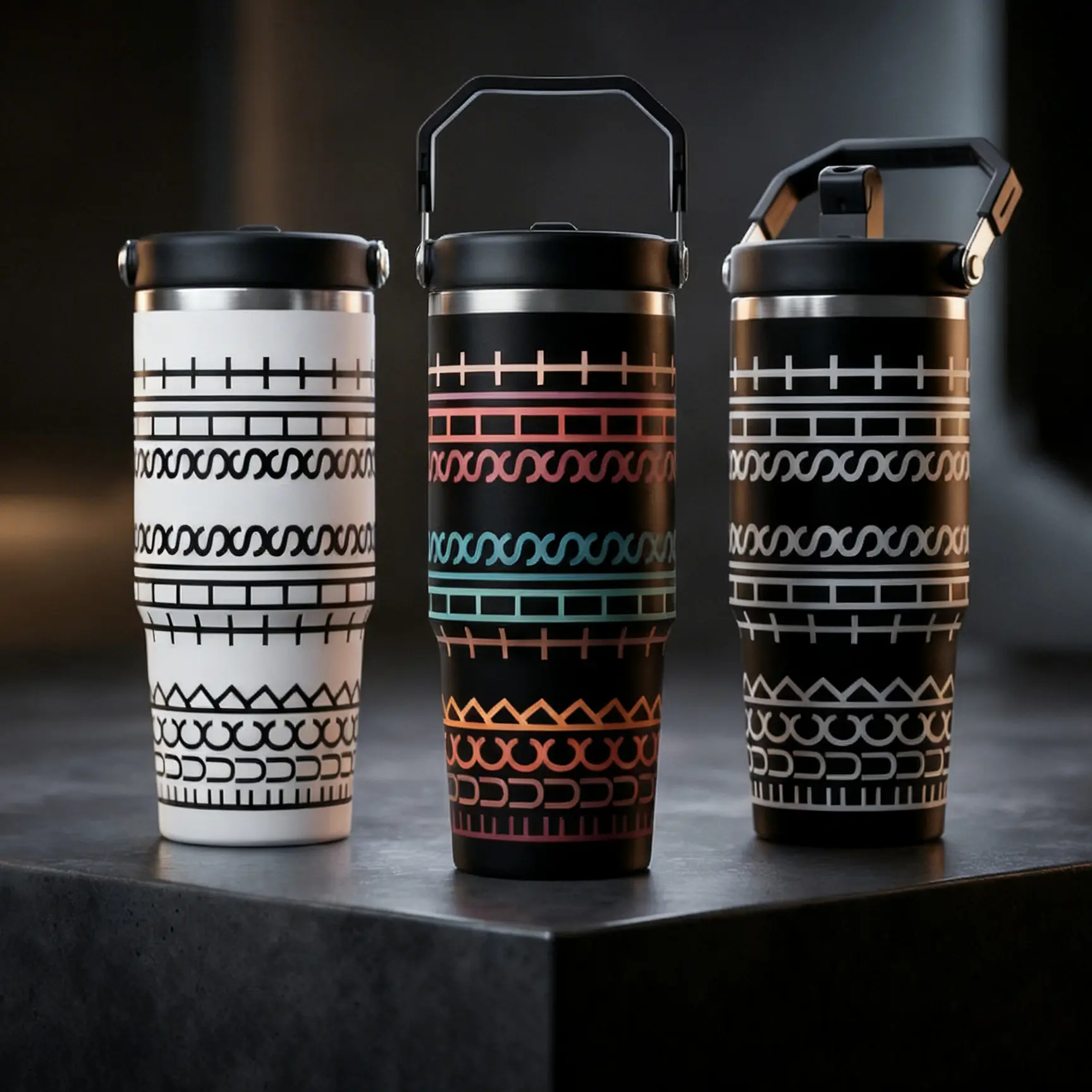 30oz Aesthetic Portable Stainless Steel Vacuum Flask - Wide Mouth Insulated Tumbler with Top Carry Handle, Hidden Funny Message, Straw - Ideal Gag Gift for Coworkers - For Iced Coffee, Outdoor Use, Flasks