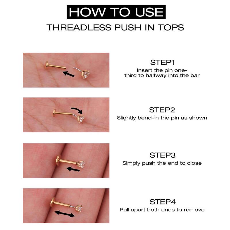 Oufer 20G Titanium Threadless Push Pin Flat Back Nostril Nose Ear Helix Lobe Piercing Ring Bar Length 7mm In Heart Star Style Oufer 20G Titanium Threadless Push Pin Flat Back Nostril Nose Ear Helix Lobe Piercing Ring Bar Length 7mm In Heart Star Style