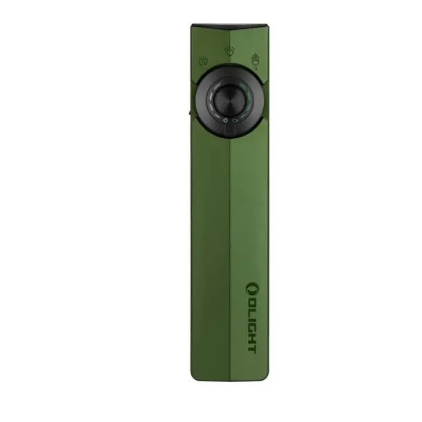 Olight ArkPro Portable Aluminum EDC Flashlight in OD Green, High Power 1500 Lumens with Green Laser & White Light, 672 ft Beam, High Power Flashlight, Portable Lighting Solutions, Aluminum Alloy Flashlight