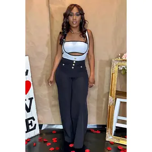 BLACK & WHITE JUMPSUIT SET