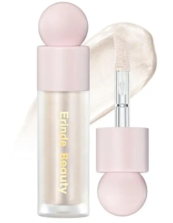 Erinde Liquid Highlighter, Face Bronzer Stick, Natural Glossy Finish, Lightweight Blendable Silky Smooth Cream Illuminator, Cruelty-Free, 01# Moonlight