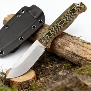 15002 G10 handle Outdoor Fixed Blade Hunting Knife 8Cr13Mov Stainless Steel Drop Point Blade Pocket EDC Tools