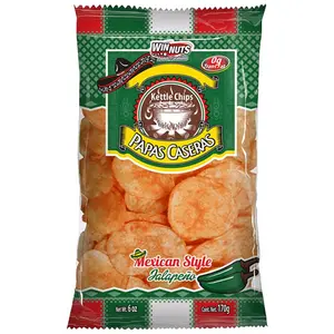 Win Nuts Papas Casera Jalapeño Kettle Chips 170g Snack Mexican Style Flavor
