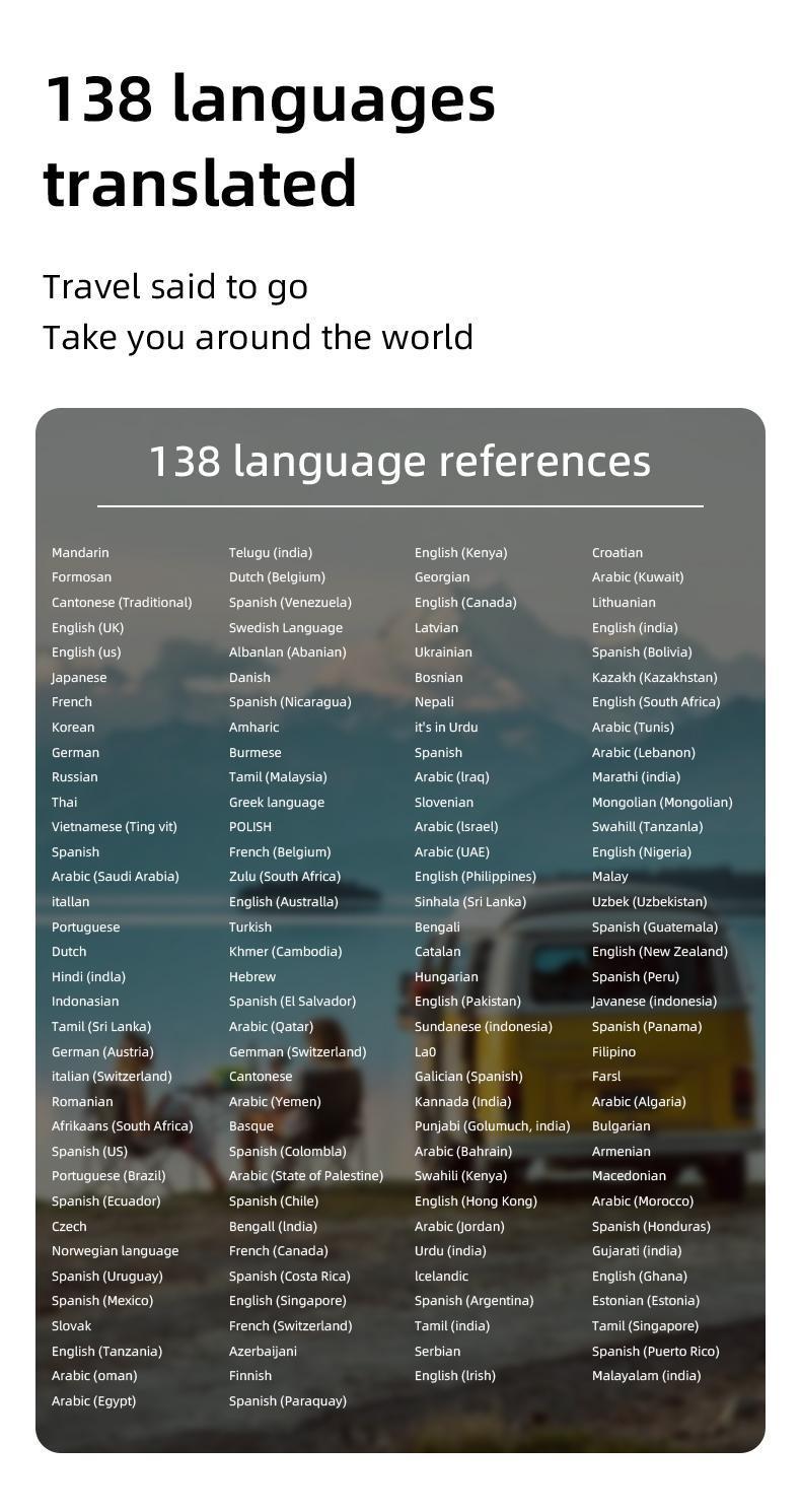 AI Language Translator Device | 138 Languages, Real-Time Voice & Photo Translation | Offline Mode & Touchscreen | Perfect for Travel & Business