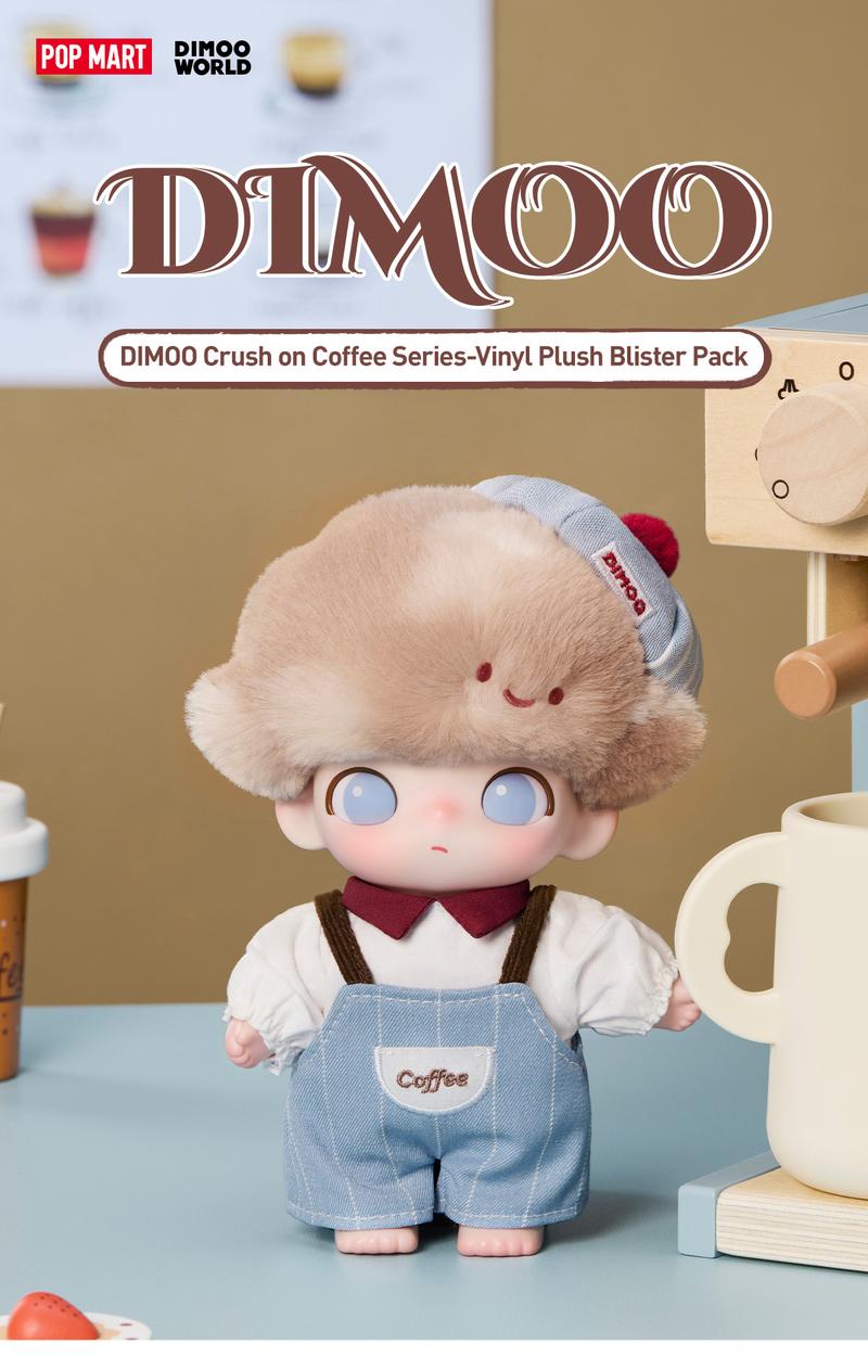POP MART DIMOO Crush on Coffee Series-Vinyl Plush Blister Pack