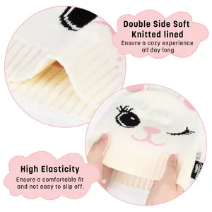 Catalonia Rabbit Knit Hats, Warm Winter Beanie Cap for Ages 6-10, Cute Gift Idea for Boys and Girls, Perfect for Birthday and Christmas