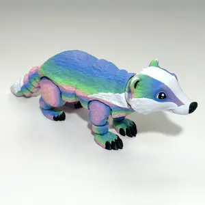 Flexi Badger - 3D Printed Articulating Figure Flexi Badger - 3D Printed Articulating Figure