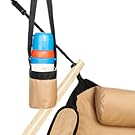 ONCLOUD Upgraded Unique Hammock Hanging Sky Chair, Air Deluxe Swing Seat with Rope Through The Bars Safer Relax with Fuller Pillow and Drink Holder Solid Wood Indoor/Outdoor Patio Yard 250LBS