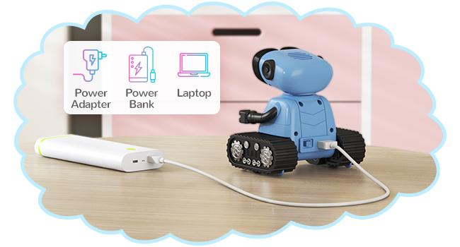 Sgile Remote Control Robot Toys with Music, LED Emojis Eyes, Auto-Demonstration, RC Rechargeable Emo Robot for Kids 3-7 Years Old, Gift