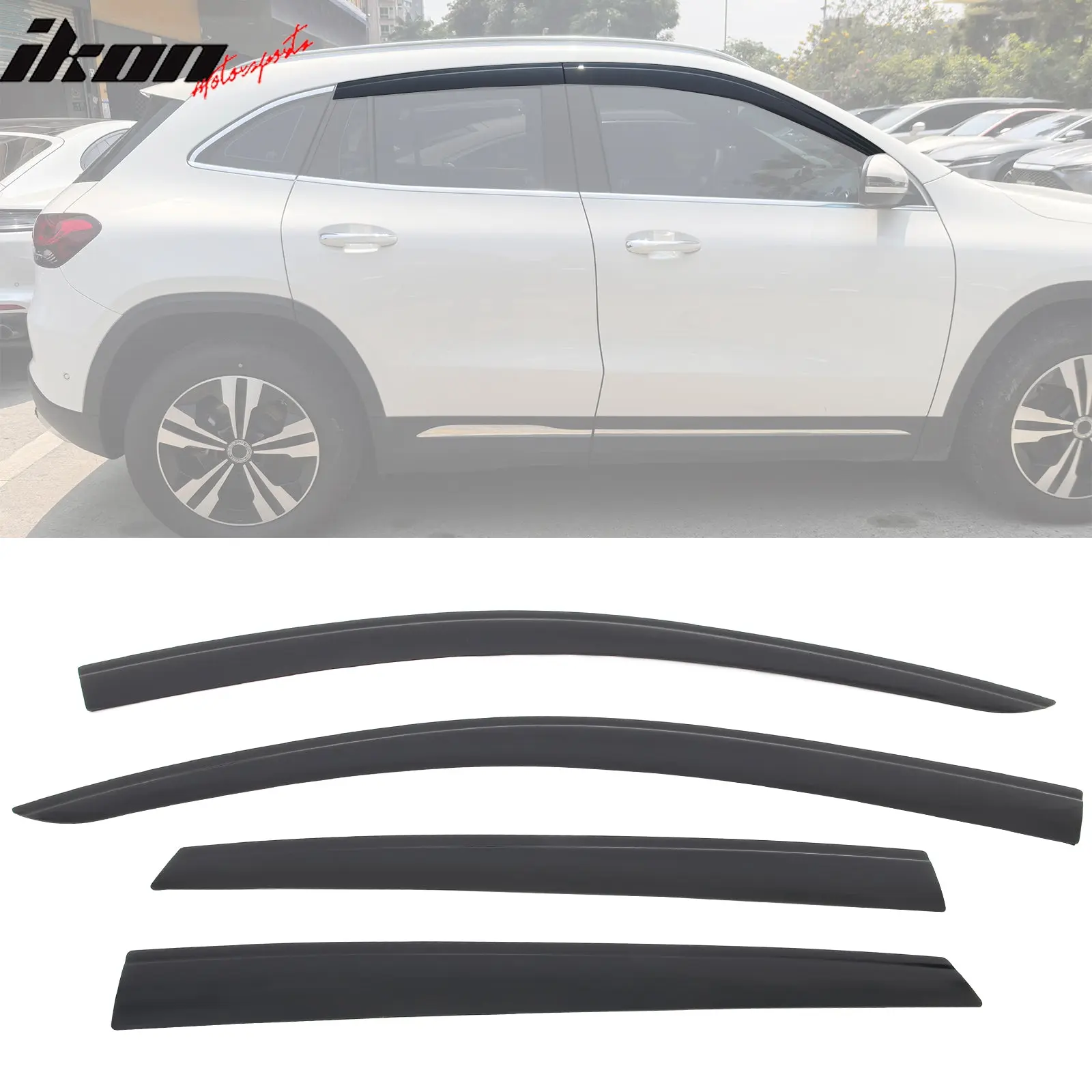 Window Visors for Benz H247 GLA-Class 2021-2026 Low Profile Style Tape-On
