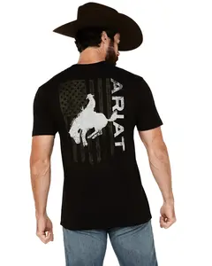 Ariat Men's Boot Barn Bronco Flag Short Sleeve Graphic T-Shirt - 10047897