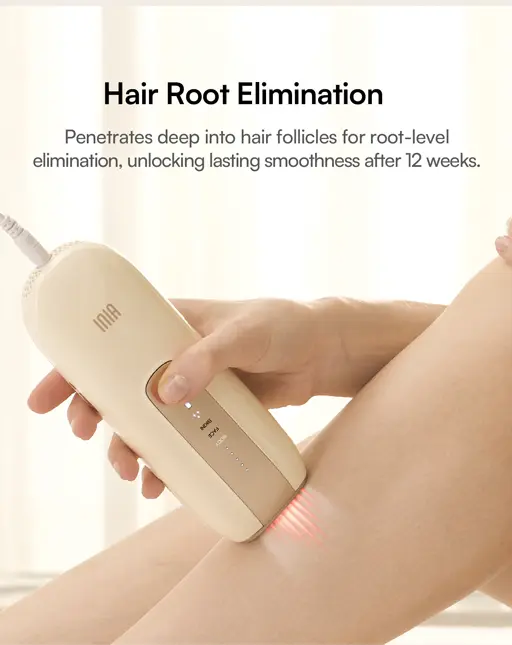 Product Introduction of INIA FOND IPL At-Home Laser Hair Removal Device, Hair Root Elimination, 16.5J Energy, Unlimited Flashes, FDA Cleared, 2-Year Warranty, for Women and Men,Best Valentine's Day Gift for Her 6