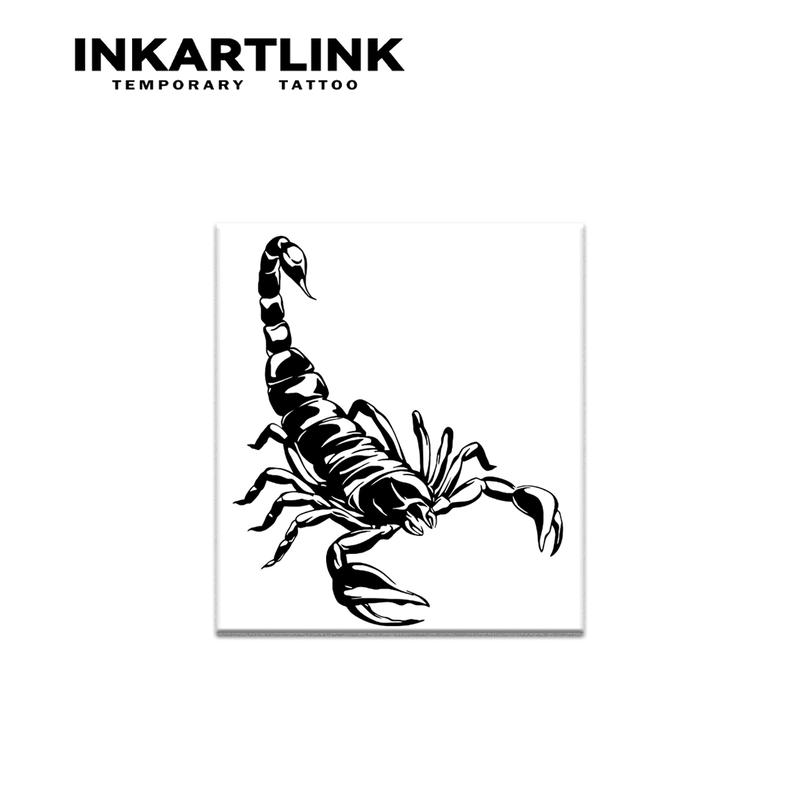 INKARTLINK Tattoo Tech,Scorpion Series, 2 Sheets Medium Semi Permanent Tattoo, Adult Art Design Temporary Tattoos, Lasts 1-2 Weeks, Waterproof, Realistic Look, No Adhesive, No Reflection,For Man Women Arm Leg Hand Back Body (Scorpion Design)