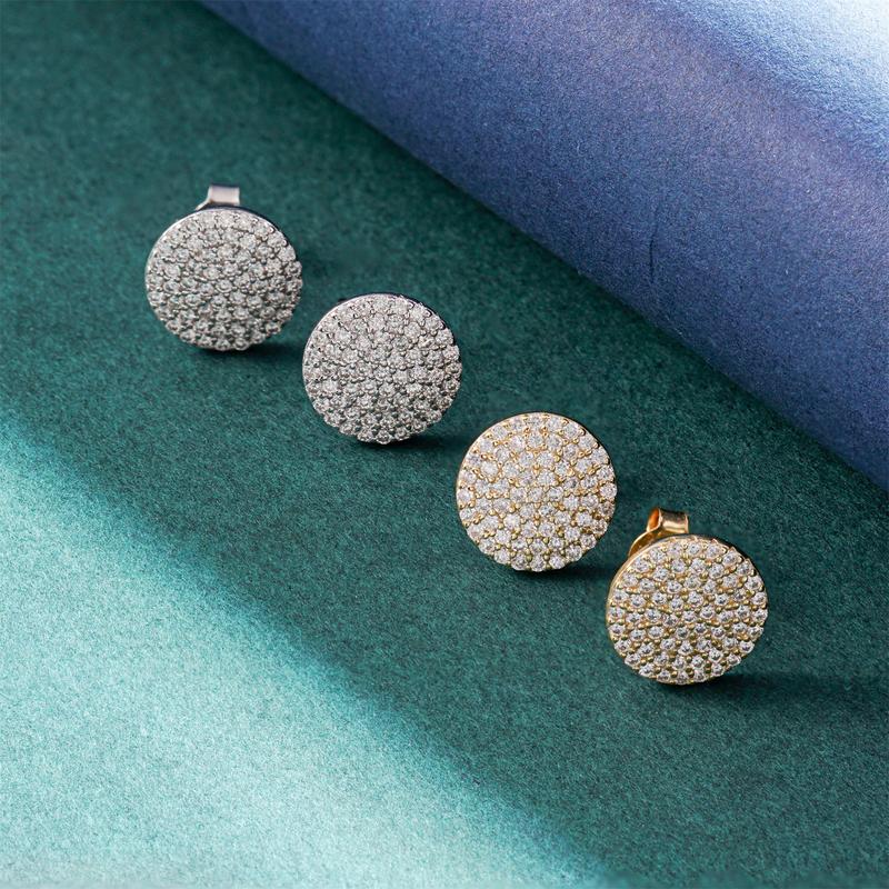 Delzzad Iced Out Circle Shape Synthetic Moissanite Stud Earring S925 Moissanite Jewelry Perfect Birthday Mother’s Day Gift for Men Women Wedding Set Delzzad Iced Out Circle Shape Synthetic Moissanite Stud Earring S925 Moissanite Jewelry Perfect Birthday Mother’s Day Gift for Men Women Wedding Set