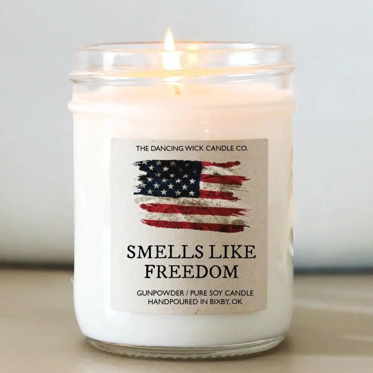 Smells Like Freedom Soy Candle / American Flag / July 4th Patriotic Gift / Scented Candle / Independence Day Home Decor Summer Hostess Gift, Independence Day Candle Smells Like Freedom Scented Candle American Flag July 4th Gift Patriotic Home Decor
