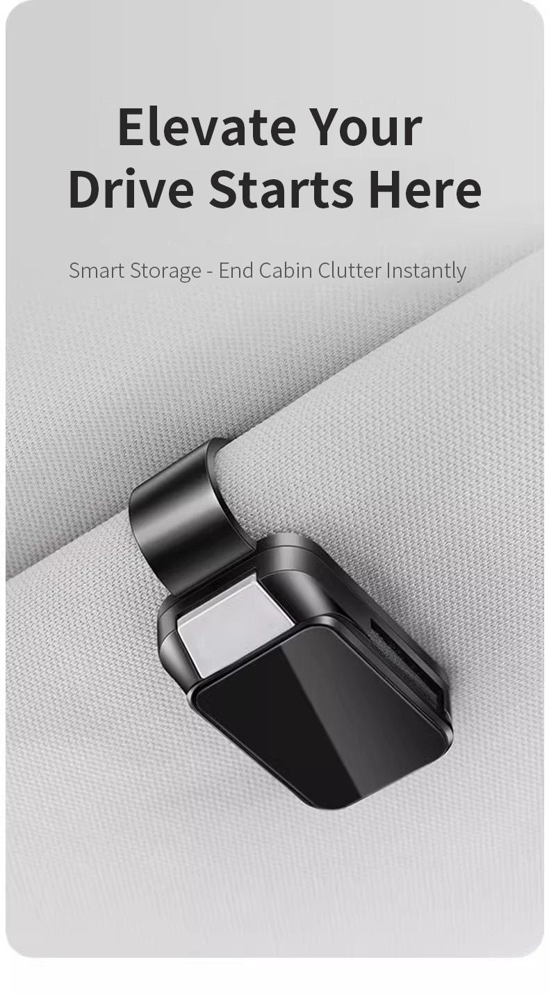 Universal Car Glasses Holder, Mirrored Glasses Clip, For Car Sun Visor, Glasses Hook Clip, Glasses Storage Clip, Car Interior Sun Visor Accessories,  Alloy Hidden Buckle