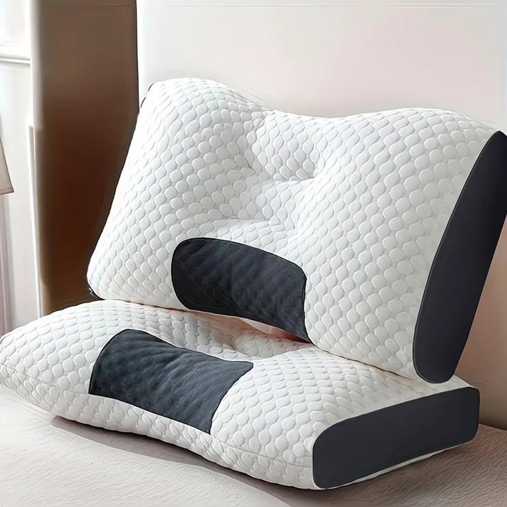 2pcs Ultra-Soft Neck Support Pillows (63*37*13cm) - Premium Pillow Inserts with Removable Machine-Washable Covers, Breathable Fabric for Deep Sleep, Modern Bedroom Essential, Home Decor Gift Item