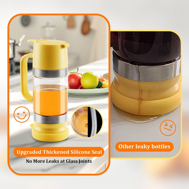 Aelga Glass Honey Dispenser kitchen items No Drip No Mess Leak-Free Design with Handle for Maple Syrup Maintains Freshness Easy to Clean Refill Perfect for Everyday Use